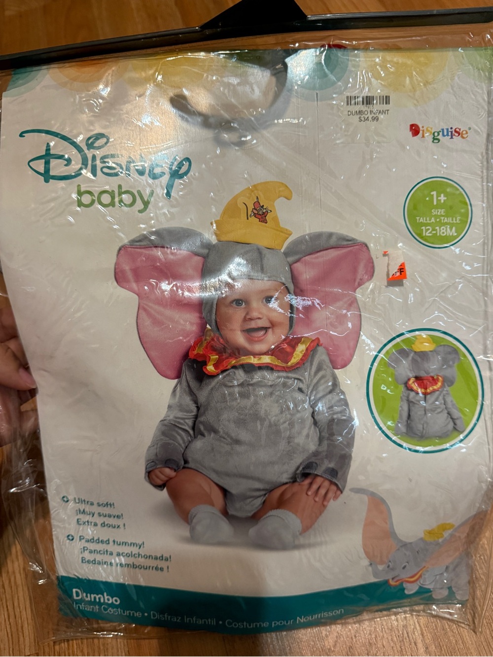 Disney baby dumbo infant costume 12-18 months